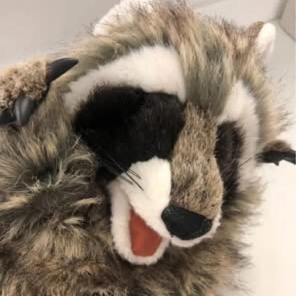 Folkmanis Raccoon Hand Puppet stuffed animal - Picture 3 of 6